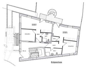 un plan d'étage d'une maison dans l'établissement Heimathafen 2 - M S Küselwind, à Kappeln