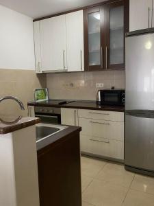 Kuchyň nebo kuchyňský kout v ubytování Apartments Domane Nenad