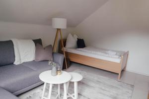 Postel nebo postele na pokoji v ubytování AUFTANKEN - Ferienwohnung Graf