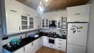 Kuchyň nebo kuchyňský kout v ubytování TRABZON aparts 5+2 villa