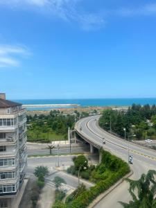 a view of a highway from a building at Large Duplex Penthouse - 5 Rooms - 2 Bathrooms - SeaView - Hagia Sophia in Trabzon