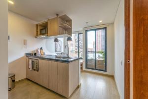 Kuchyň nebo kuchyňský kout v ubytování Perfect Loft In Centro Internacional