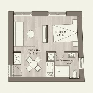 a floor plan of a condo at Apartment 4 You in Split in Split