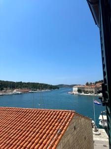 a view of a river from a roof of a building at Villa Slika in Milna