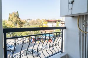 a balcony with a view of a street at YAŞAM HOTEL in Izmir