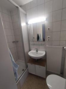 Koupelna v ubytování Gasthaus L&A Kunz