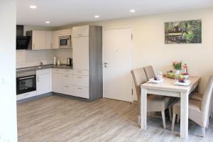 Η κουζίνα ή μικρή κουζίνα στο Quartier Spreestraße Apartment 4
