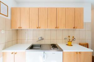 Η κουζίνα ή μικρή κουζίνα στο Cozy 1 bedroom apt/terrace/garden