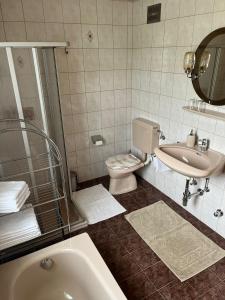 Koupelna v ubytování Dachberghof + 25 fotografií