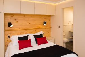 Postel nebo postele na pokoji v ubytování Del Pescador Hotel Cabañas