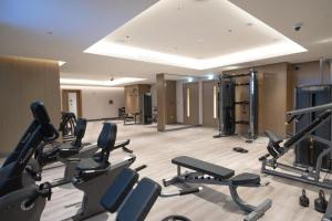 Fitness centrum a/nebo fitness zařízení v ubytování Nasma Luxury Stays - Luxury Retreat With Balcony and Stunning City View