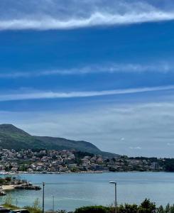 a view of a large body of water with a city at lo͝or luxury retreat in Split