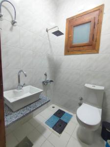 a bathroom with a toilet and a sink at Azazi house in Quseir