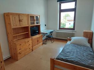 Katil atau katil-katil dalam bilik di Monteurzimmer bei der Gärtnerei