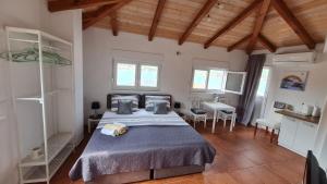a bedroom with a large bed in a room at Apartments Valentina Tisno in Tisno