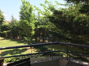 a view of some trees from a balcony at Appartement Toulouse Jardin St Martin in Toulouse