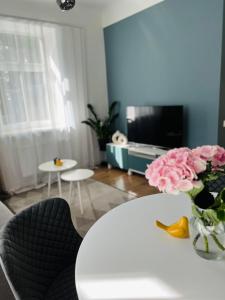 Телевізор і / або розважальний центр в The Right Coast Apartment with free private parking