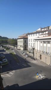 an aerial view of a city street with buildings at Santa Lucia 4 in Florence