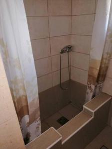 eine Dusche mit Glastür im Bad in der Unterkunft Skadar Lake House Virpazar in Virpazar