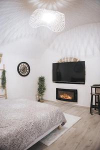 Postel nebo postele na pokoji v ubytování appartement 2 pièces jacuzzi