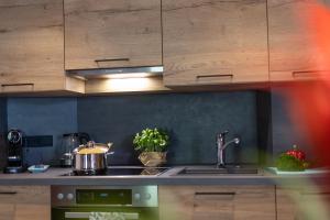 Dapur atau dapur kecil di Appartements Fürstauer, JOKERCARD INCLUDED