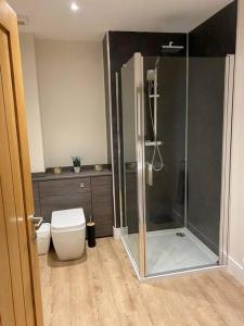 Koupelna v ubytování Modern openplan 4 bed 4 bathroom Highland home