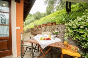 A garden outside Casetta di Butia, Ginestra apartment with swimming pool