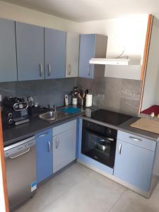 Kuchyň nebo kuchyňský kout v ubytování Apartman Sunset