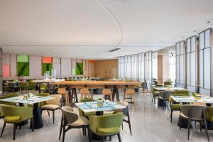 Veitingastaður eða matsölustaður á Home2 Suites by Hilton Shanwei Lufeng