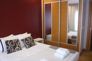 Giường trong phòng chung tại Casa da Dona Palmira