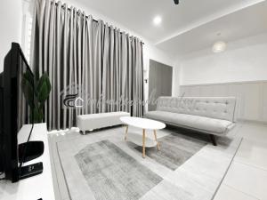 Posezení v ubytování Jitra 4-Bedroom Home 10 pax Wifi Netflix