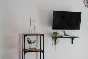 TV a/nebo společenská místnost v ubytování Le petit escape