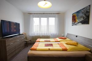 Posteľ alebo postele v izbe v ubytovaní Apartmán u Klínovce