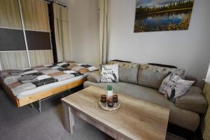 Posteľ alebo postele v izbe v ubytovaní Apartmán u Klínovce