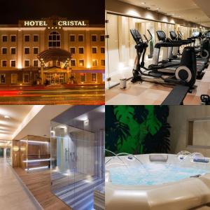 un collage de photos d'un hôtel avec un bain à remous dans l'établissement Best Western Hotel Cristal, à Białystok