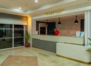 The lobby or reception area at Tiana Beach Resort