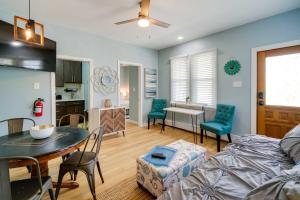 a living room with a table and a dining room at Modern Ocean City Getaway Walk to Boardwalk! in Ocean City