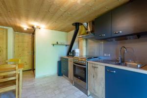 Kuchyň nebo kuchyňský kout v ubytování Eco-gite Dans Chalet Neuf Au Pied