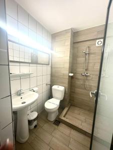 Koupelna v ubytování Hotel Gloria