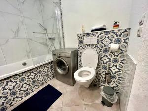 Chez Anissou في كولومييه: حمام مع مرحاض ودش
