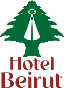 uma árvore verde com um sino e as palavras hofer center em Hotel Beirut em Aparecida