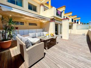 Balkón nebo terasa v ubytování OleHolidays 1133 Romana Playa primera línea playa