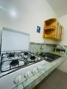 Kuchyň nebo kuchyňský kout v ubytování Casa de Huéspedes Playas Arena