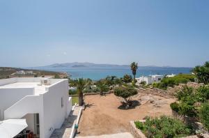 a view of the ocean from a house at Villa Sofia in Stelida