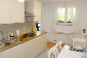 Kuchyň nebo kuchyňský kout v ubytování Apartment D&L
