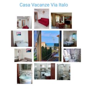 a collage of different pictures of a room at Casa Vacanze Via Italo in Scauri