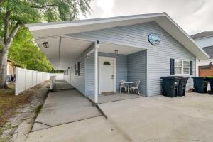 a garage with a table and chairs in it at Atlantic Beach Escape about 2 Mi to Barefoot Landing! in Myrtle Beach