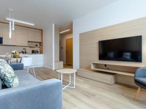 Μια τηλεόραση ή/και κέντρο ψυχαγωγίας στο Apartment in Dziwnów by River and Beach