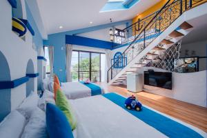 Voodi või voodid majutusasutuse Jiaoxi 320 B&B toas