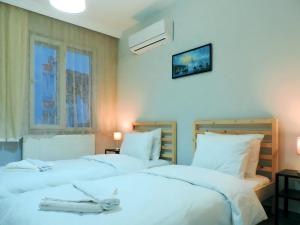 Postel nebo postele na pokoji v ubytování Flat w Pool Balcony 10 min to Beach in Antalya